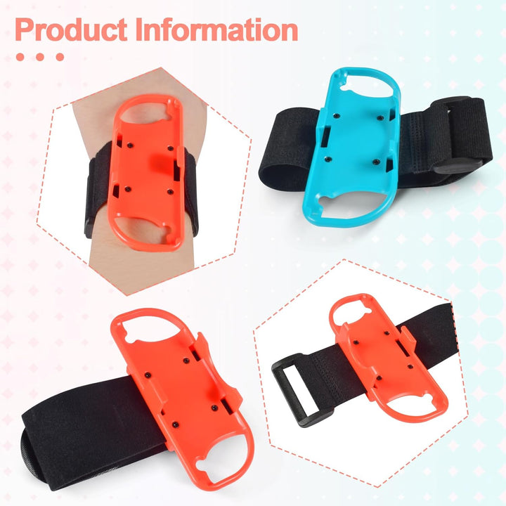 2 Stück Armband für Just Dance, Switch Dance 2025 2024 2023 2022 2021, Verstellbarer Elastischer Arm