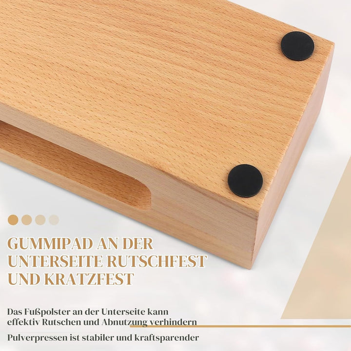 efuturetime Tamper Station 58mm Tamperstation Holz Coffee Abklopfbehälter Wooden, Andrückstation für