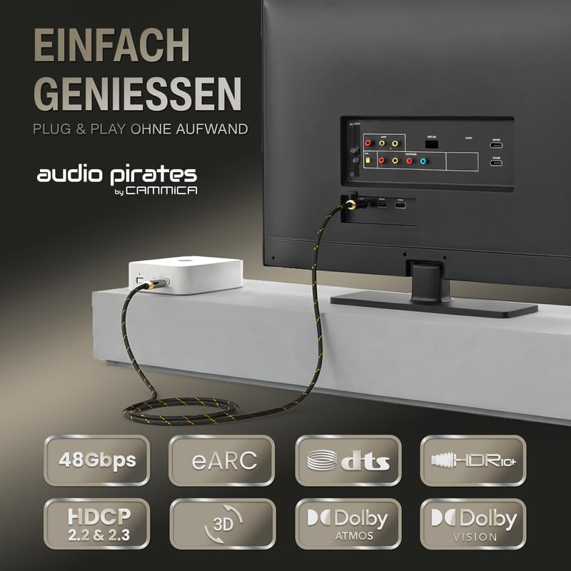 audio pirates – LUXURY COLLECTION - HDMI 2.1 Kabel | 48Gbit/s Ultra High Speed HDMI-Kabel | 10/8K@60