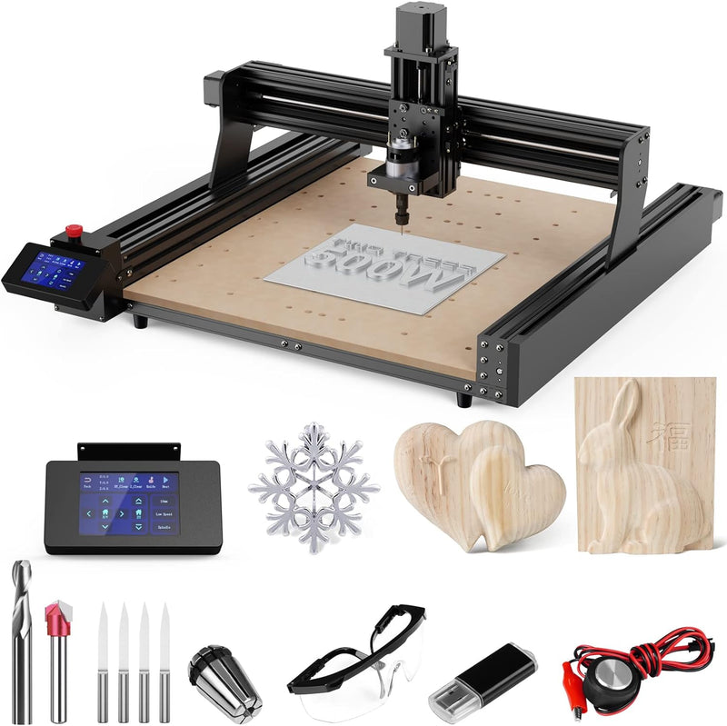 Twotrees CNC-Fräsmaschine, 3-Achsen-CNC-Maschine TTC 450, Arbeitsbereich 18,1 x 18,1 x 3,1 Zoll zum