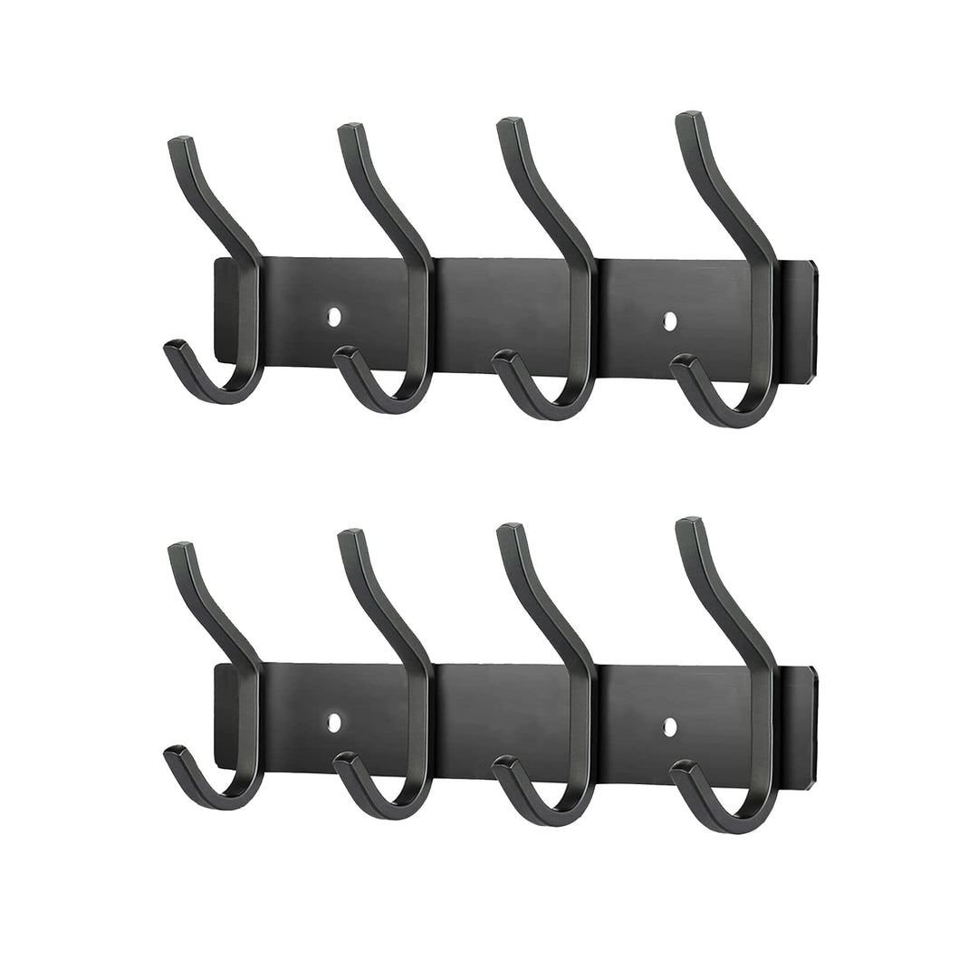 Garderobenhaken Edelstahl, Hakenleiste Kleiderhaken Wand mit 4 Haken, Garderobe Garderobenleiste Wan