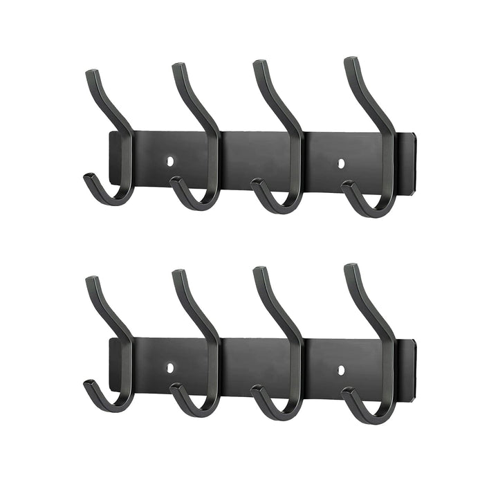 Garderobenhaken Edelstahl, Hakenleiste Kleiderhaken Wand mit 4 Haken, Garderobe Garderobenleiste Wan