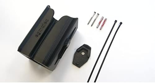 egmatec E-Bike Wandhalterung für Bosch PowerPack mit Ladegerät Montage, schwarz kompatibel mit Akkus