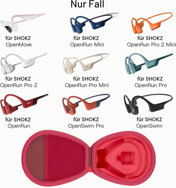 co2CREA für SHOKZ OpenRun Knochenschall Kopfhörer,Schutzhülle Tasche für OpenRun mini/Pro 2 mini/Ope
