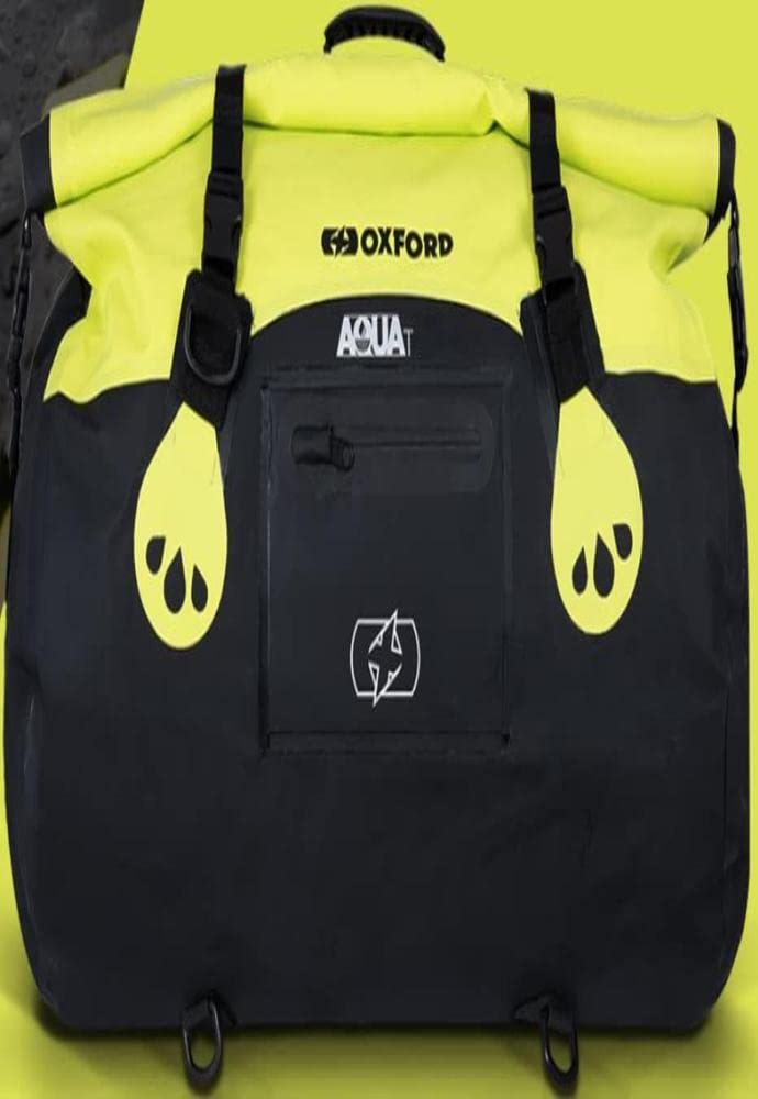 Oxford OL980 Motorrad Rolltasche, 30L, Schwarz/Fluoreszierend, 30 l Negro/Amarillo Einfarbig