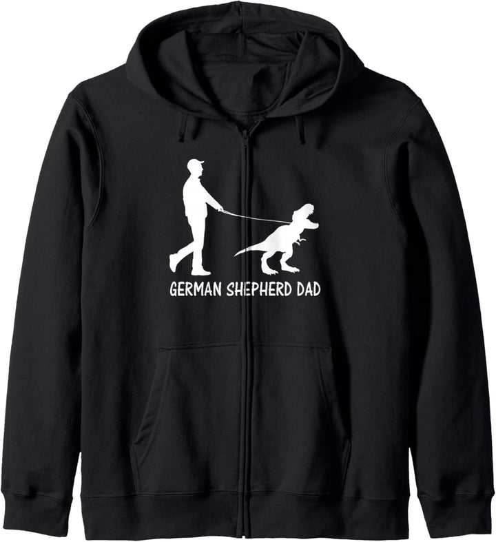 German Shepherd Dad Dinosaur GSD Owners Funny Father's Day Kapuzenjacke