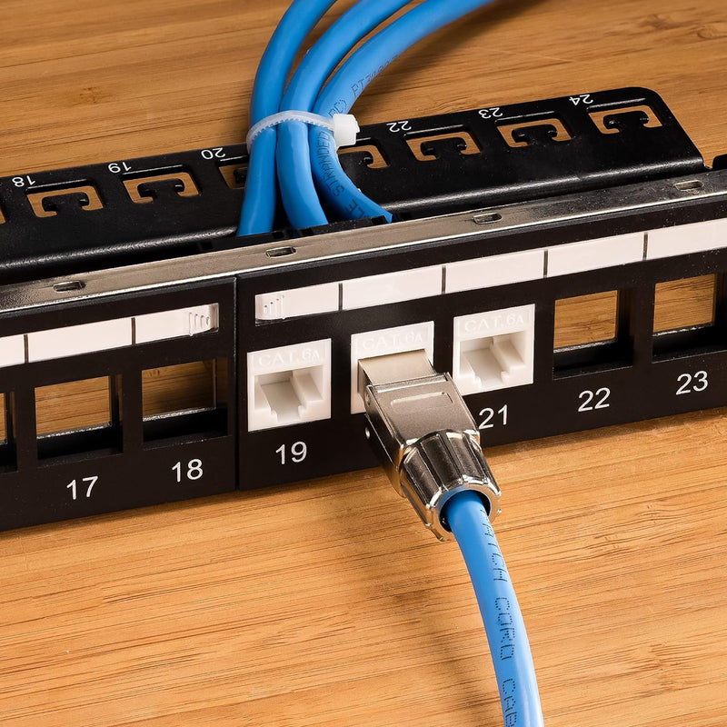 kwmobile 10x CAT 6A RJ45 Netzwerkstecker - mit Zugentlastung - geschirmt - werkzeuglos - CAT 6 LAN N