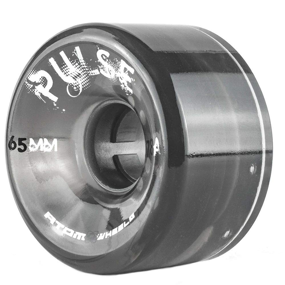 Atom Skates Quad Roller Wheels Pulse/Outdoor/Hardness 78A 65x37 schwarz 4 wheels / 1 pack, 65x37 sch