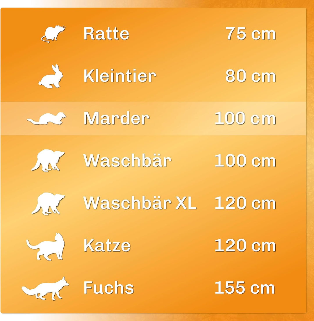 Martenbrown® Marderfalle Gross 100cm I Dient auch als Waschbärfalle oder Katzenfalle I Marder Kasten