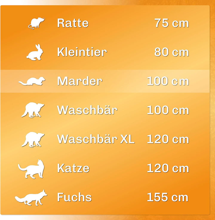 Martenbrown® Marderfalle Gross 100cm I Dient auch als Waschbärfalle oder Katzenfalle I Marder Kasten