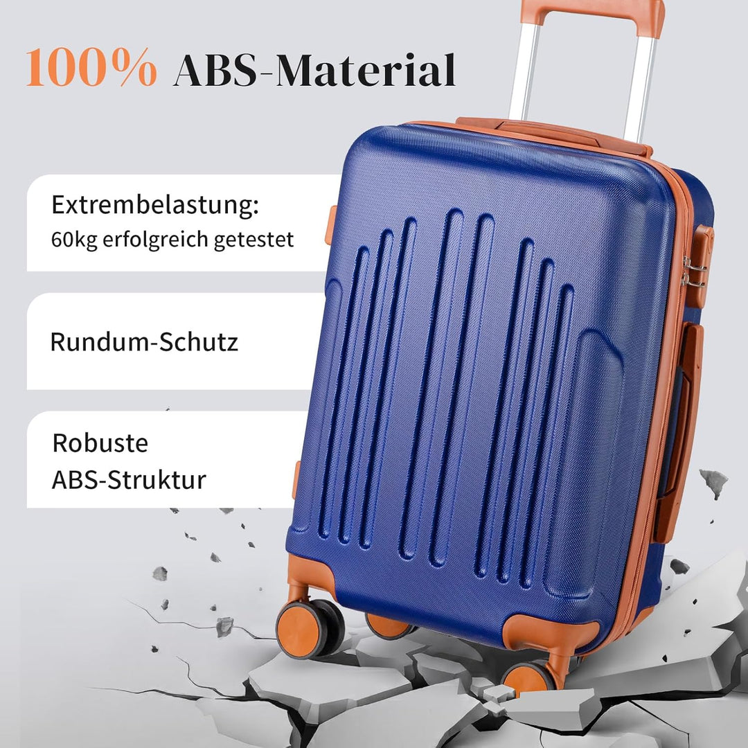 LEADZM Handgepäck Koffer aus ABS, Reisekoffer mit Rollen, Koffer & Trolleys, Hartschalenkoffer, Suit