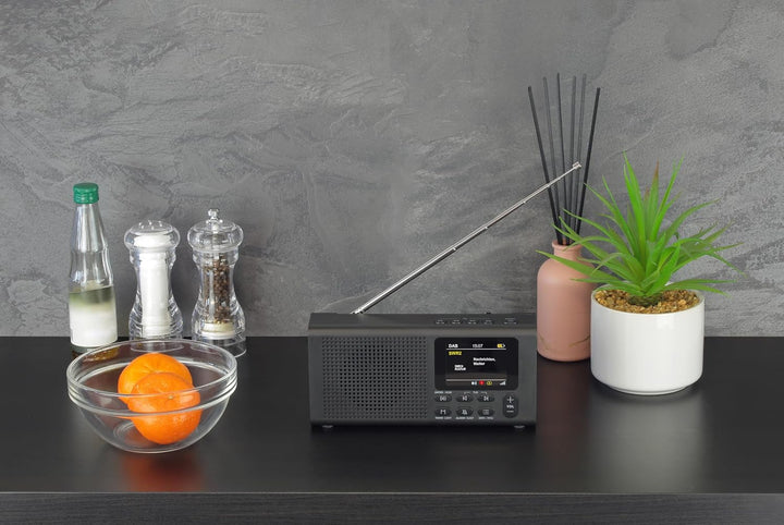 Dynavox DBT200 tragbares, digitales DAB+/UKW Radio, ideal als Küchenradio, Badradio, Büroradio, Werk