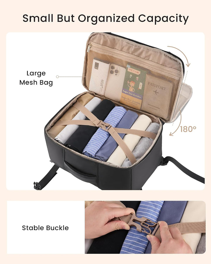 LOVEVOOK Ryanair Handgepäck 40x30x20 Reiserucksack Damen Mit Grosser Nassfach Carry On Luggage Cabin