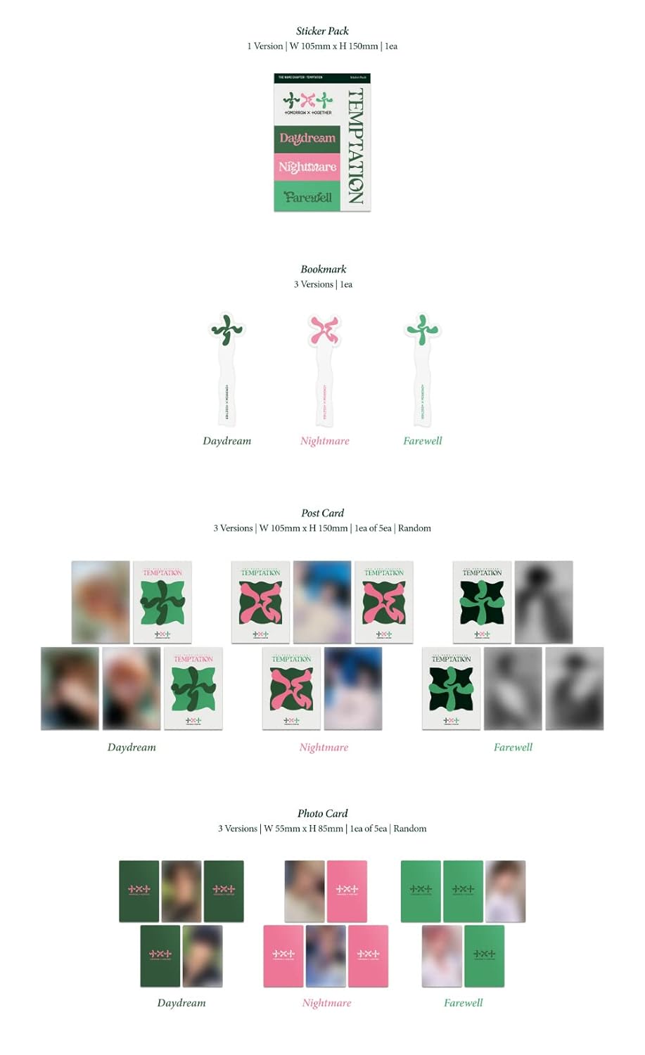 TXT - The Name Chapter : Temptation Album+Store Gift (Nightmare ver.), Nightmare Ver.
