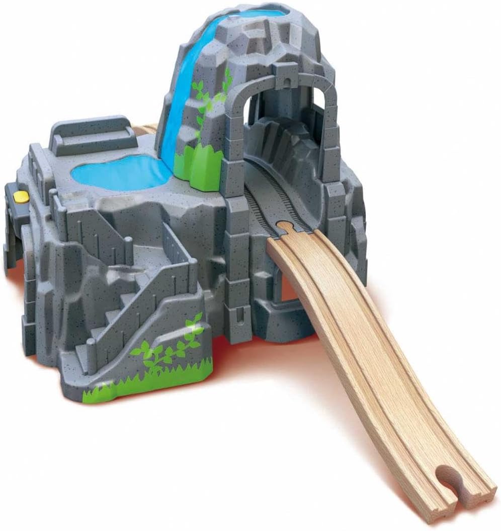 Hape Eisenbahnwelt Berg und Tunnelset mit Licht & Sound, ab 3 Jahren Mehrfarbig