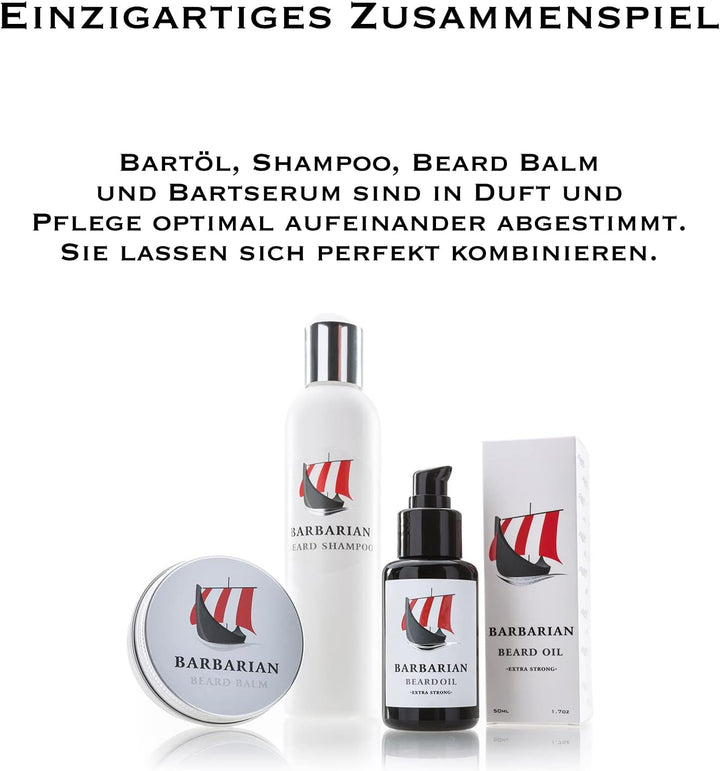 Bartöl Bartpflege Made in Germany - Mr. Burton´s Barbarian Beard Oil - 50ml natürlich mit Arganöl ve