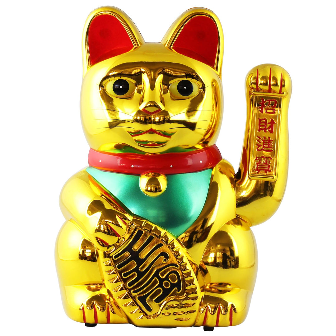 Freak Scene Glückskatze - Maneki-Neko - Winkekatze - 30 cm - Gold