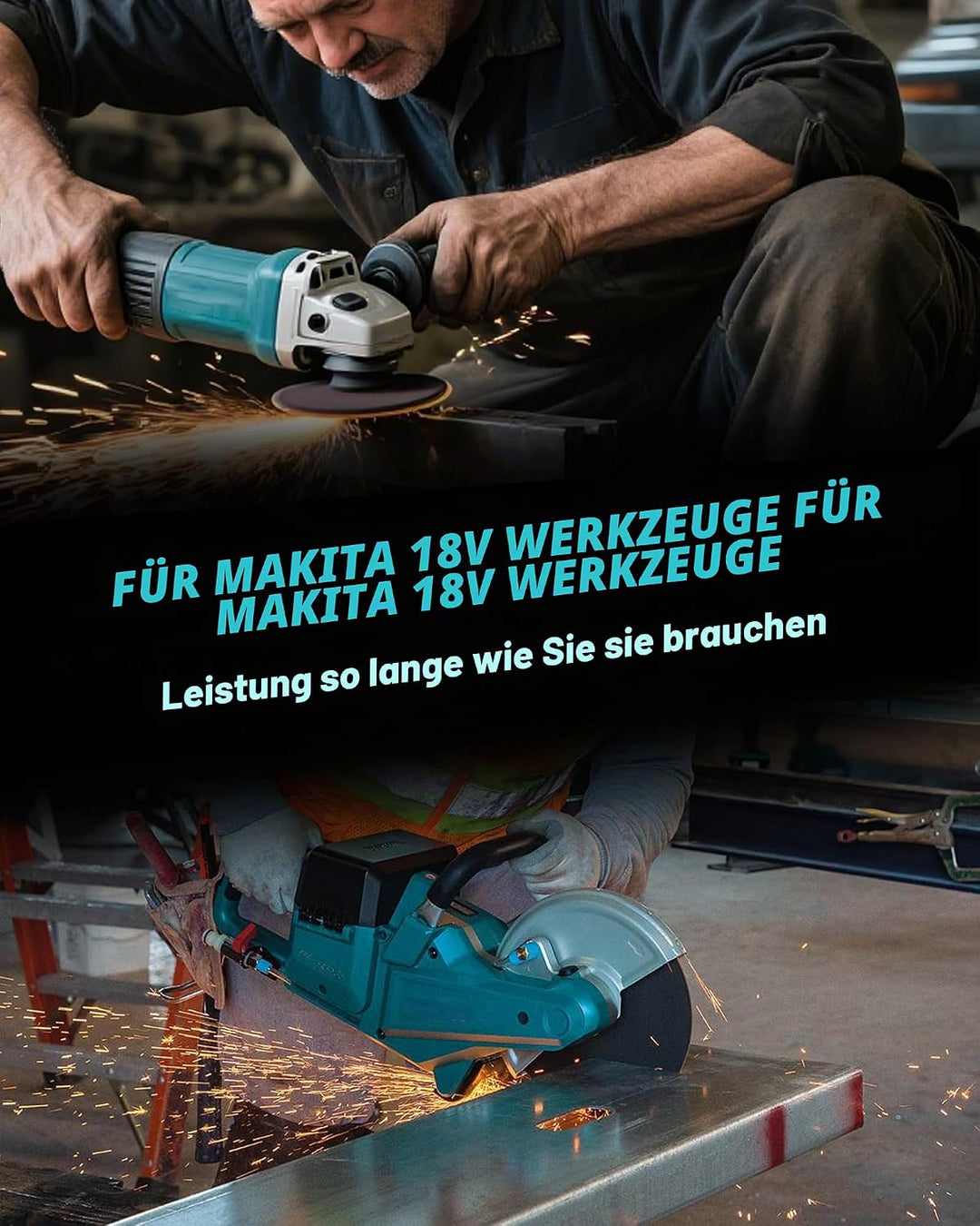 2 Stück 8.0Ah/8000mAh 18V BL1830 Akku mit Ladegerät Ersatzakku für makita Akku BL1830B BL1840 BL1850