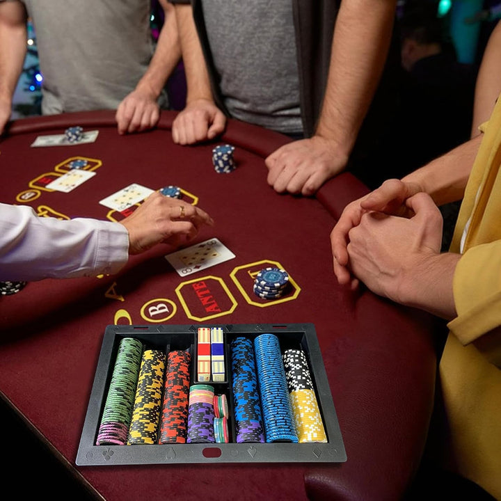 Poker-Chip-Koffer | Pokerchip-Tisch Display - Pokerchiphalter Rack Casino Pokertisch Händler Chips T
