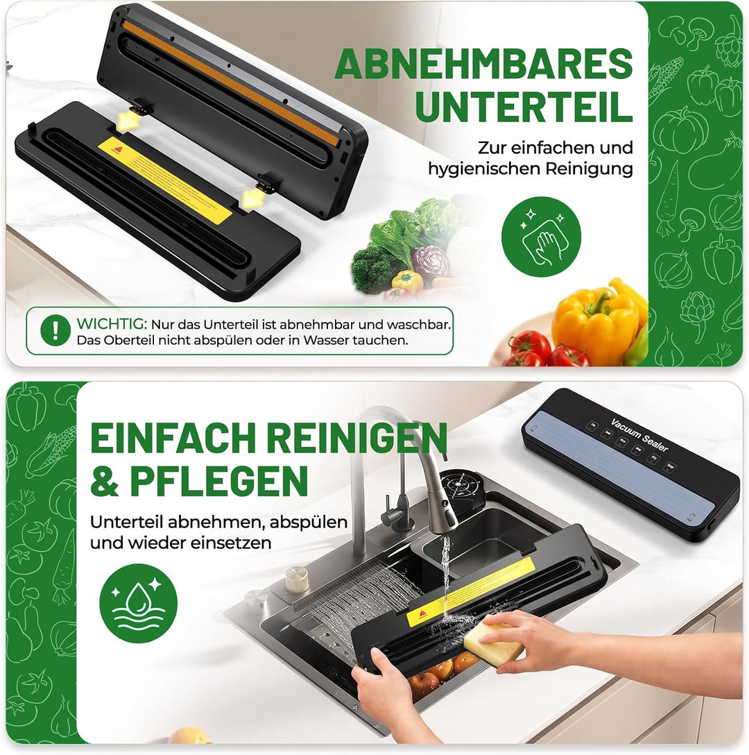 Raycial Vakuumiergerät mit Vakuumierbeuteln, All-in-1 Vakuumierer für Trockene, Feuchte, Frische, Fo