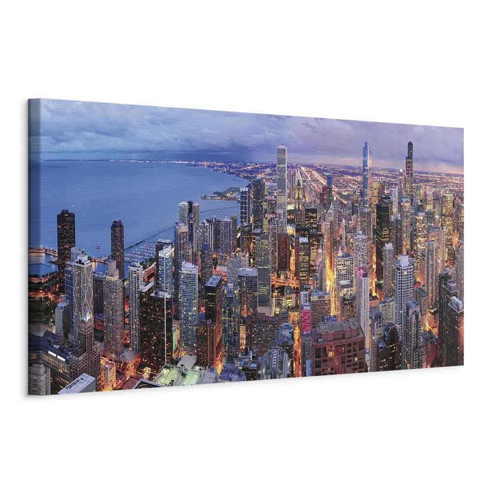 murando - Wandbilder XXL Stadt New York 90x30 cm 1 tlg - Wand Deko Vlies Leinwand Bilder Gross Wandd