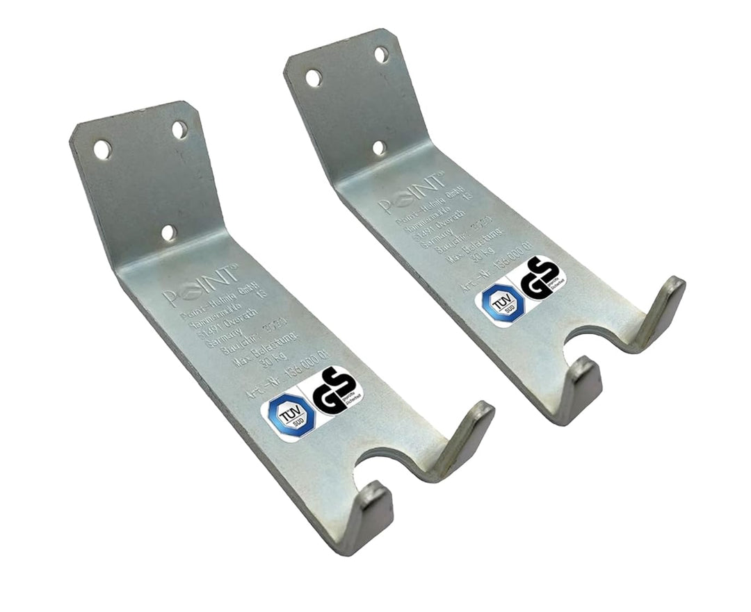 POINT Fahrrad Wandhalter (Pedalaufhängung), inkl. Bef. Material, doppelpack Wandhalter Paar, Wandhal