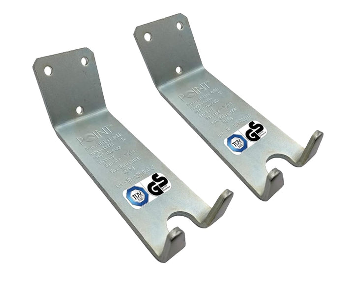 POINT Fahrrad Wandhalter (Pedalaufhängung), inkl. Bef. Material, doppelpack Wandhalter Paar, Wandhal