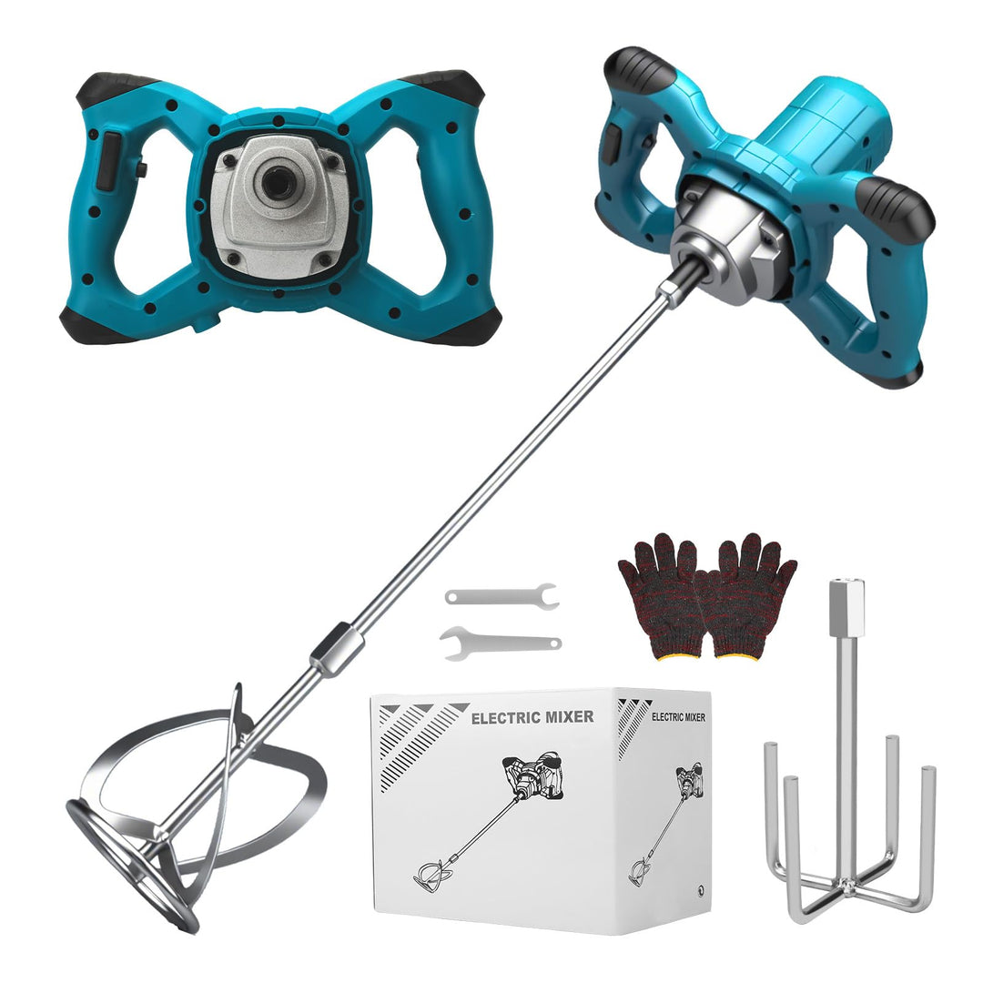 Akku Farbmörtelrührer Kompatibel mit Makita Batterie,Brushless 3200W Rührwerk Zementmischer, 6-Gang-