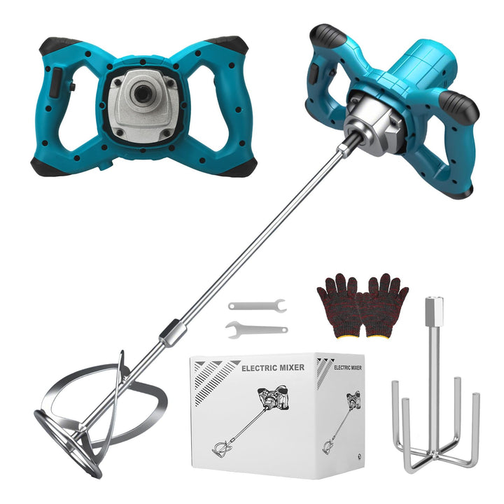 Akku Farbmörtelrührer Kompatibel mit Makita Batterie,Brushless 3200W Rührwerk Zementmischer, 6-Gang-