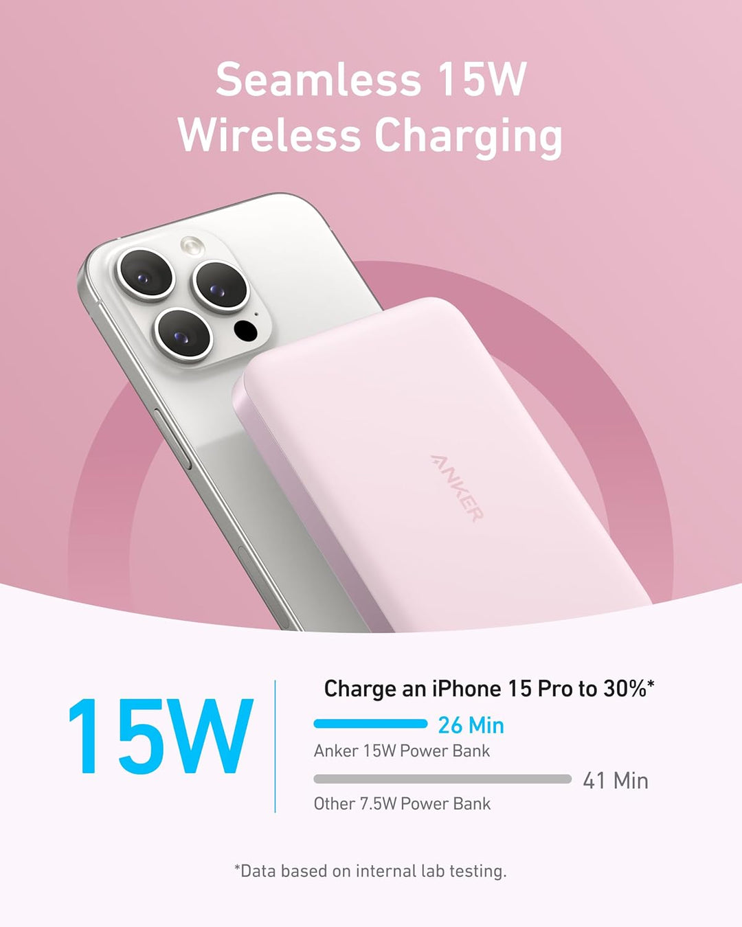 Anker MagGo Powerbank, Ultra-schlankes 10.000mAh magnetisches Akkupack, Qi2-zertifiziert, portabel,