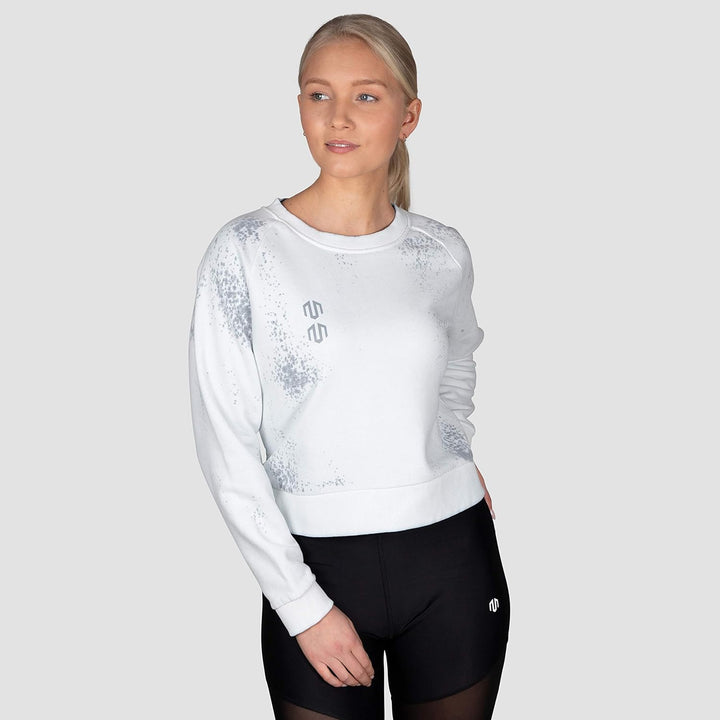 MOROTAI Damen NAKA Batech Sweatshirt Cremeweiss XL
