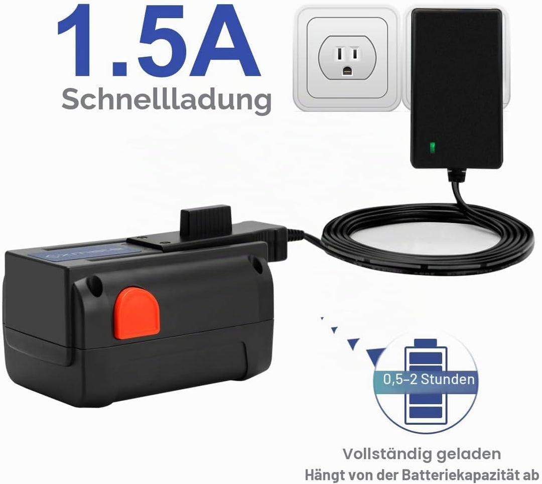 Exmate 18V Ladegerät für Gardena 8878-20 4078500887809 8025-20 574 47 68-01 Gardena Mähroboter R40Li