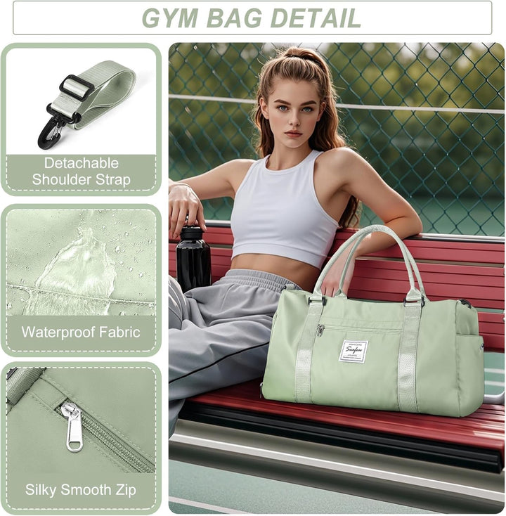 HYC00 Sport Duffel Bag Damen Sporttasche für Damen Herren mit Nassfach &amp; Schuhfach, Reisetasche Hand