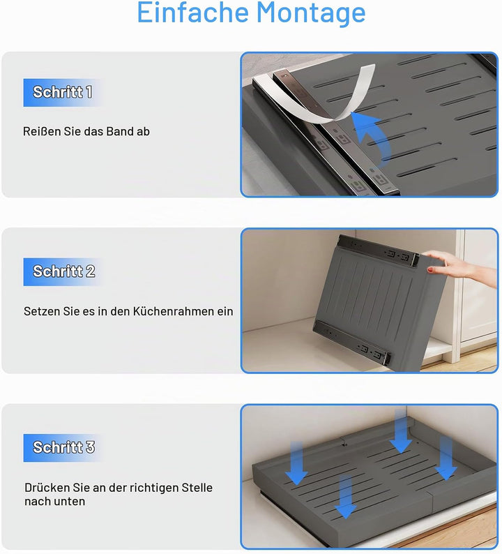 2 Ausziehbarer Schrank Organizer, Teleskopschublade Zum NachrüSten Kein Bohren Und Nageln Erforderli