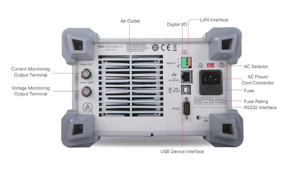 RIGOL Programmierbar Elektronische Last DL3031,Elektronische DC Last,150V/60A,350W,15KHz,Auflösung 1