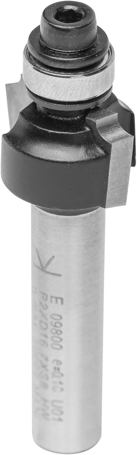 ENT 09800 Viertelstabfräser HW, Schaft (S) 8 mm, Durchmesser (D) 16,7 mm, NL 9,5 mm, R 2 mm, SL 32 m