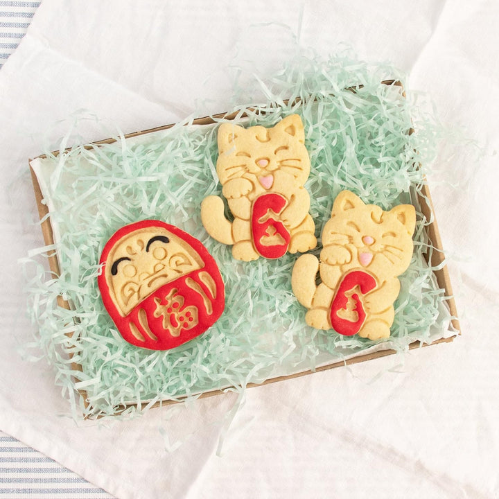 2er Set (Formen: Winkekatze und Daruma)