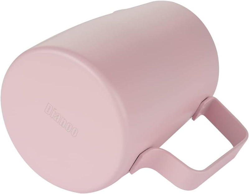 Dianoo Milchaufschäumkrug mit Griff, 600 ml Edelstahl-Dampfkrug, Espresso-Milchaufschäumer für Kaffe