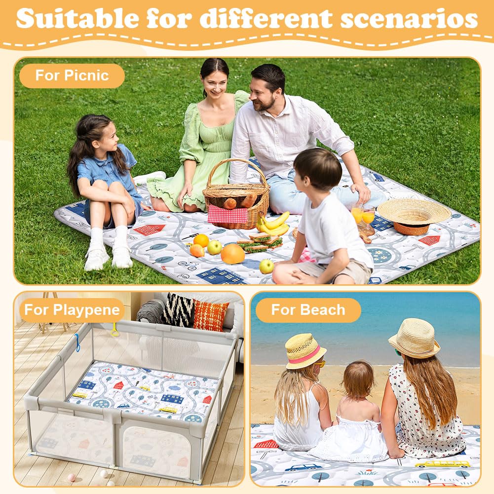 Aolso Baby Spielmatte, Baby Krabbelmatte, Faltbare Spielmatte, Krabbeldecke, Kleinkind Aktivität-Spi