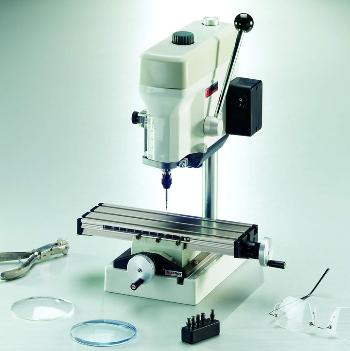 Xenox Tischbohrmaschine TBX (85 W, für präzise Bohrungen, Antrieb 3-Fach Riemenscheibe, Bohrmaschine