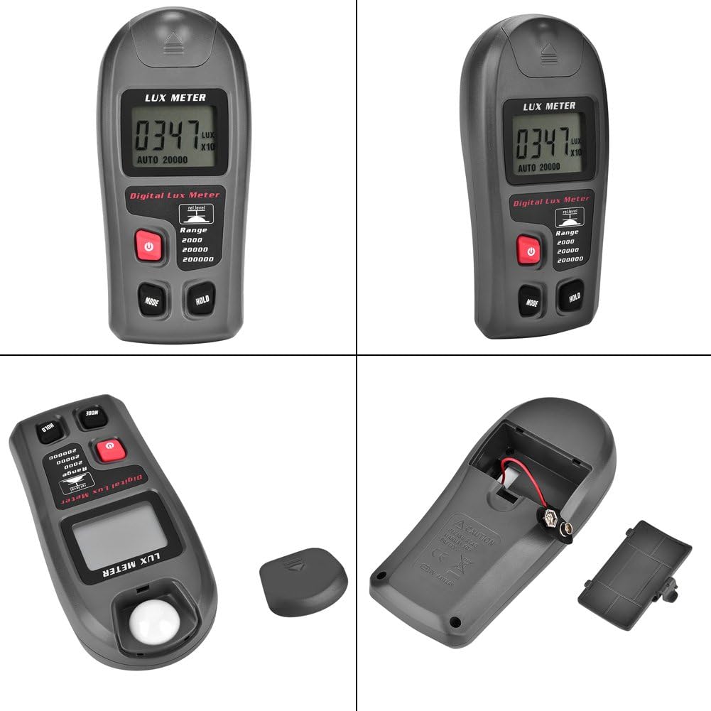 Automatischer digitaler Luxmeter, Luxmeter, für alle Lichtquellen, inklusive LED, Lichtbeleuchtung f