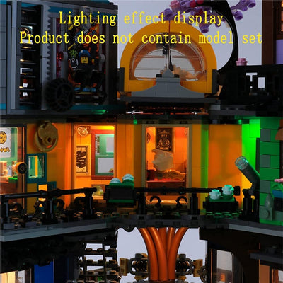 GEAMENT LED-Licht-Set für Ninjago City Gardens (Gärten) Bausteine Modell Kompatibel mit Lego 71741 (