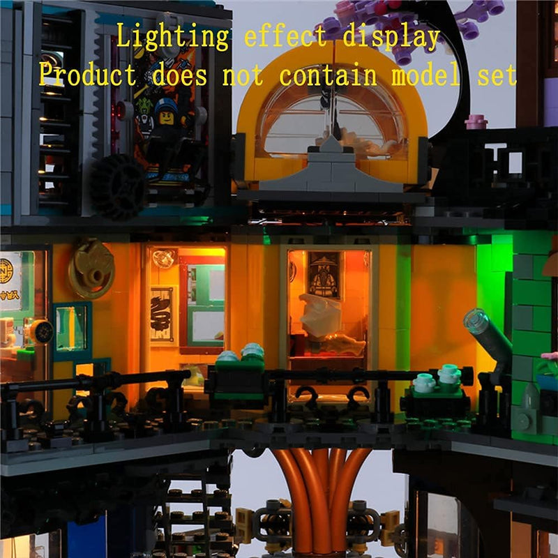 GEAMENT LED-Licht-Set für Ninjago City Gardens (Gärten) Bausteine Modell Kompatibel mit Lego 71741 (