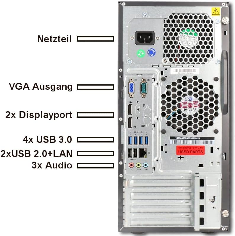 Lenovo - Schneller PC mit Intel Core i7 6700 - Desktop Computer + Silent Rechner für Büro & Home Off