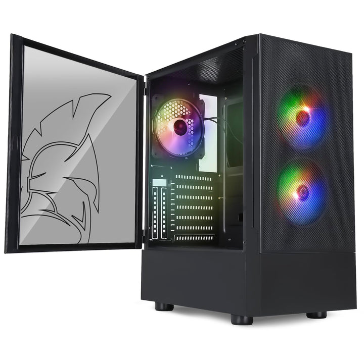 EMPIRE GAMING - Gehäuse für Gamer Sapphire – ARGB Mittlerer Tower ATX/Micro-ATX/ITX – seitliche Tür