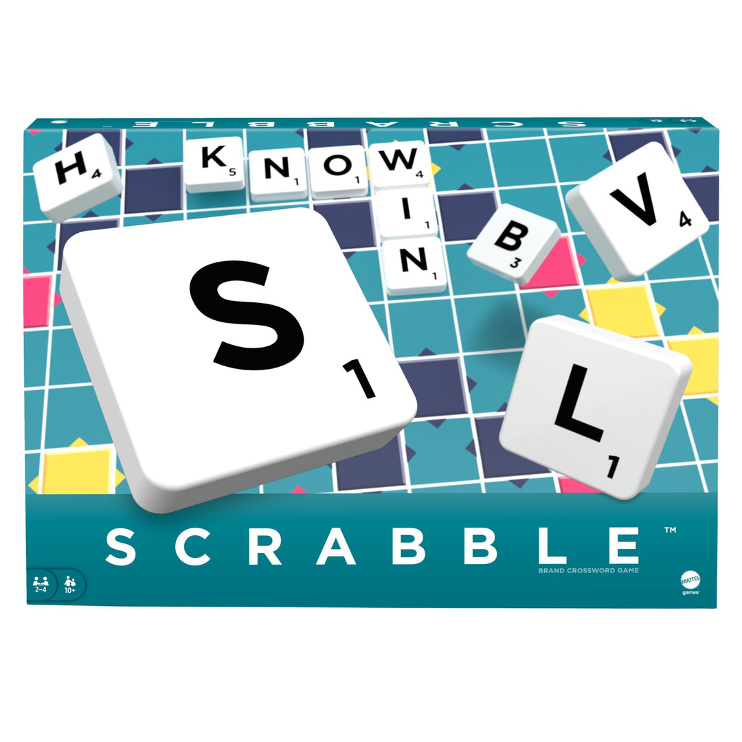 Mattel Games Scrabble Original, Englische Version, Gesellschaftsspiel, Brettspiel, Familienspiel, De