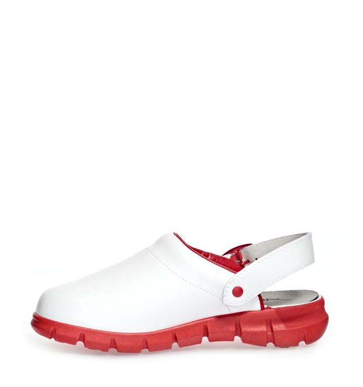 ABEBA 37313 DYNAMIC ESD Verstopfen mit Druck, OB, A, E, FO, SRC, Weiss/Rot, Grösse 38 38 EU, 38 EU