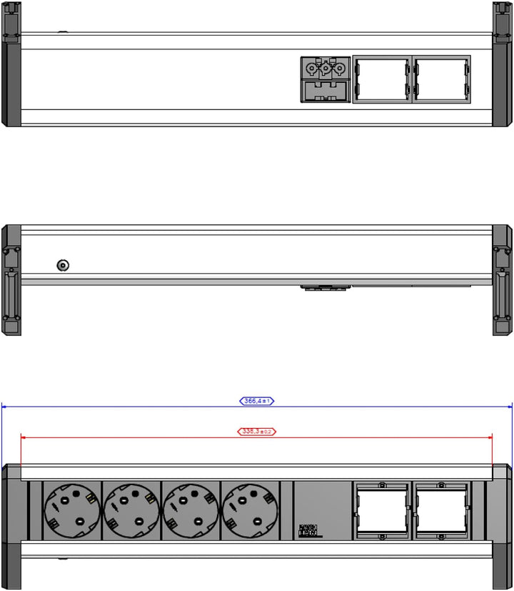 BACHMANN Desk 4xCEE7/3 2xCM GST18