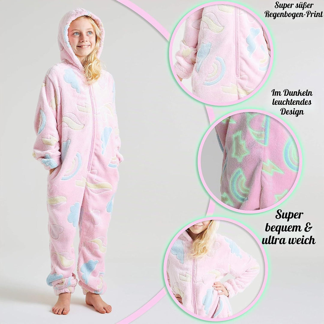 CityComfort Jumpsuit Kinder Einteiler Fleece Overall Onesie Kinder Mädchen Jungen 4-14 Jahre 9-10 Ja