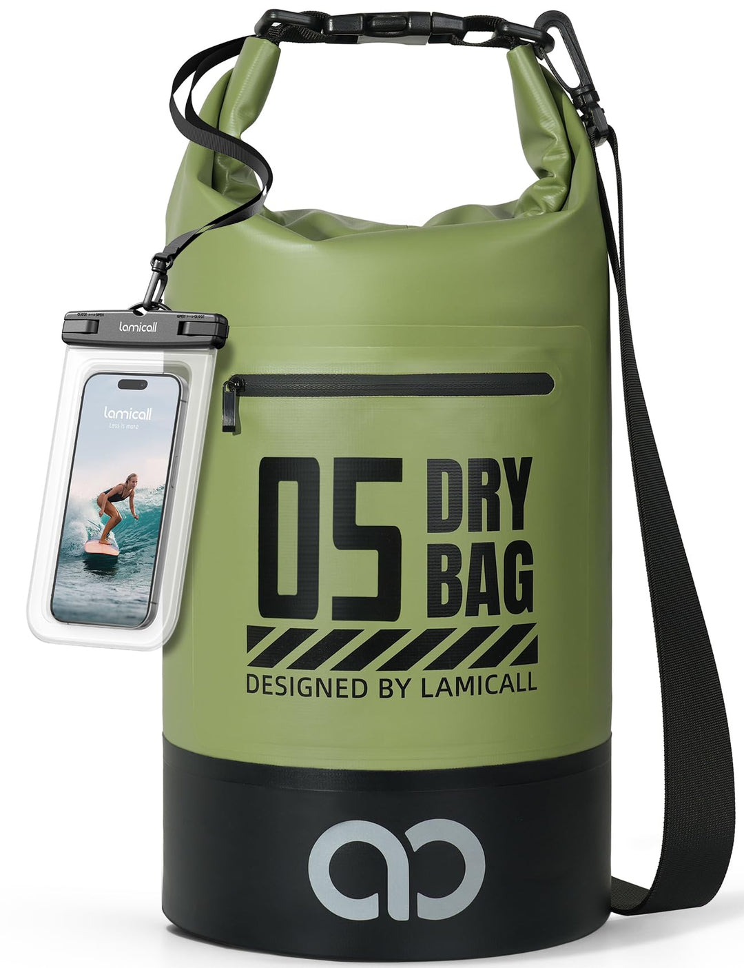 Lamicall Dry Bag, wasserdichte Tasche Beutel, Wasserfester Rucksack Drybag | [Robust &amp; Kratzfest] 5L